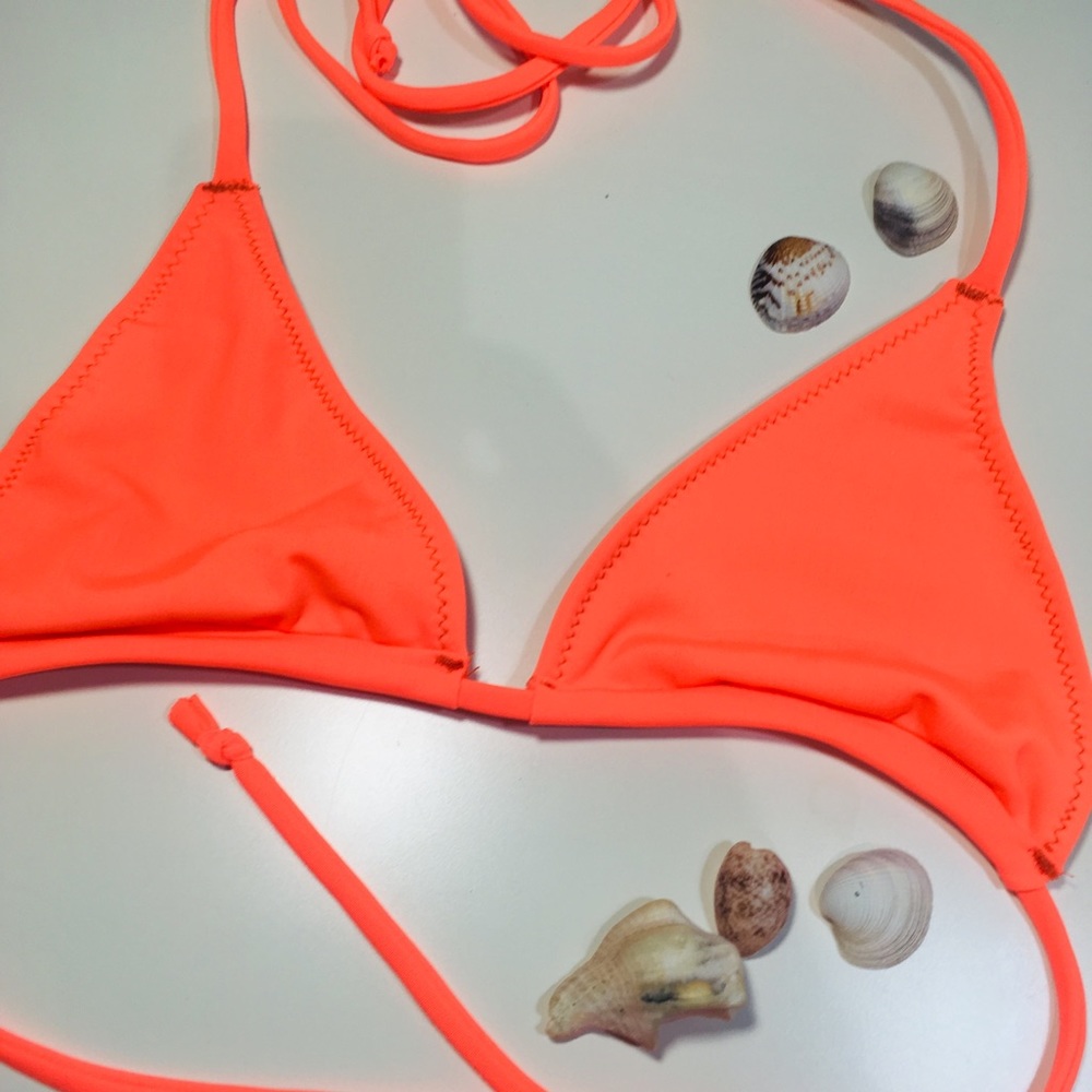 Neon Orange 2019 Bikini Swim Top Triangle
